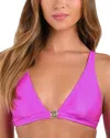 L Agence L'agence Lexie Metallic Bikini Top In Orchid