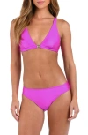 L Agence L'agence Lexie Metallic Bikini Top In Orchid