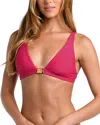 L Agence L'agence Lexie Solid Over The Shoulder Bra Bikini Top