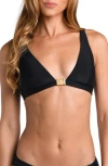 L Agence L'agence Lexie Solids Bikini Top In Black