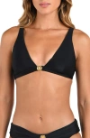 L Agence L'agence Lexie Solids Bikini Top In Black