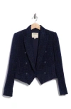 L Agence L'agence Lila Boxy Wool-blend Blazer In Blue
