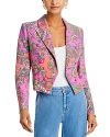 L Agence Lila Open-front Blazer In Rhodamine