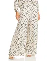 L Agence Lillian Polka-dot Wide-leg Pants In Ecru/black Polka Dot