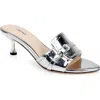 L Agence L'agence Lina Slide Sandal In Silver