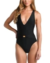 L AGENCE L'AGENCE LISA PLUNGE NECK ONE PIECE SWIMSUIT