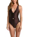 L AGENCE L'AGENCE LISA SHIMMER PLUNGE ONE-PIECE