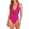 L Agence L'agence Lisa Shimmer Plunge One-piece Swimsuit