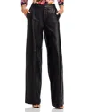 L'agence Livvy Mid-rise Straight-leg Leather Trousers In Black