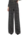 L Agence Livvy Tweed Trouser In Black