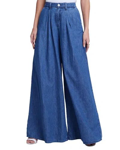 L Agence L'agence Lorenza High-rise Palazzo Pant In Blue