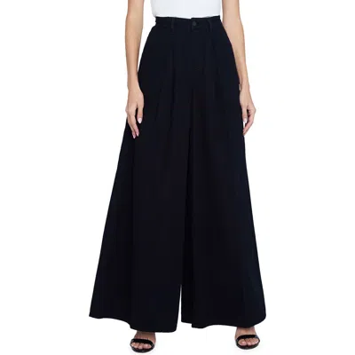 L Agence L'agence Lorenza High Waist Palazzo Pants In Noir