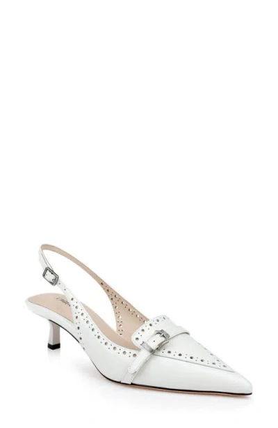 L Agence L'agence Lourdes Slingback Pointed Toe Kitten Heel Pump
