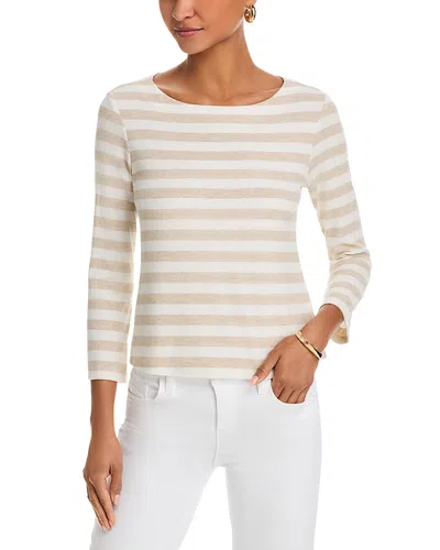 L Agence L'agence Lucille Boat Neck Tee In Ivory/marble