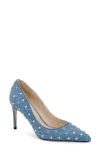L Agence L'agence Lydie Pointed Toe Pump In Blue