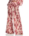L'agence Satin Pleated Lyra Wide-leg Trousers In Multi