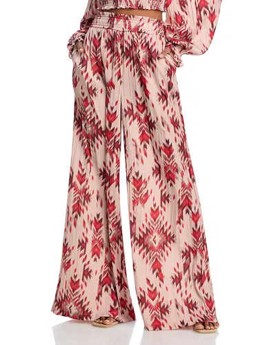 L Agence L'agence Lyra Smocked Waist Pants In Pink