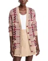 L Agence Macie Cardigan In Natural Pink