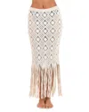 L'agence Majorie Diamond Crochet Cover Up Skirt In Natural