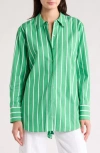 L Agence L'agence Malia Button-up Shirt In Green