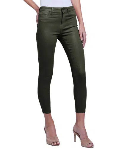L Agence L'agence Margot Army Coated High-rise Skinny Jean In Green
