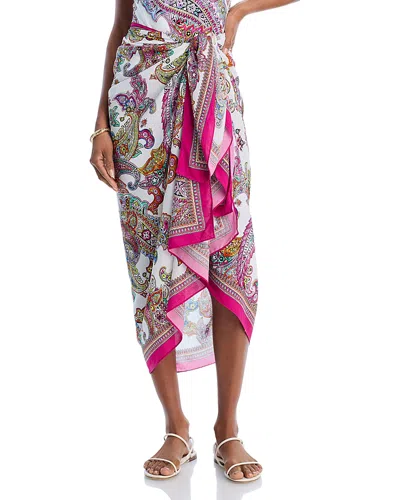 L Agence L'agence Maribel Bright Paisley Pareo Cover-up In Multi