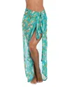 L'agence Maribel Cherry Sheer Pareo Swim Cover-up In Aqua