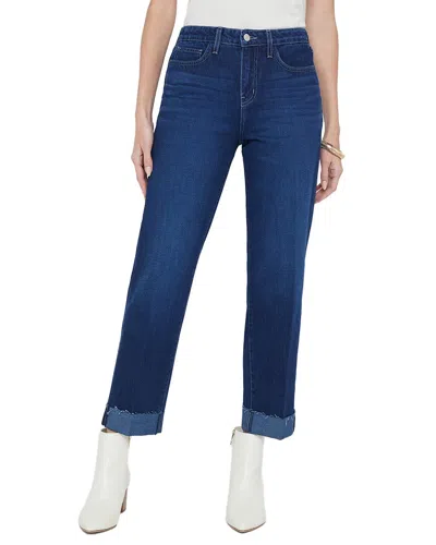 L Agence L'agence Maribel High-rise Straight Cuff Jean In Blue