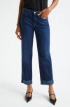 L Agence L'agence Maribel High Waist Cuff Straight Leg Jeans In Harlan