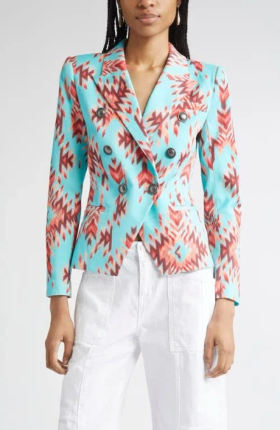 L AGENCE L'AGENCE MARIE DOUBLE BREASTED COTTON BLAZER
