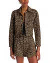 L Agence L'agence Marla Crop Leopard Jacket In Animal Print