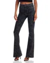 L Agence Honor Zebra Sequin-embellished Flare Pants In Grey Mediterranean