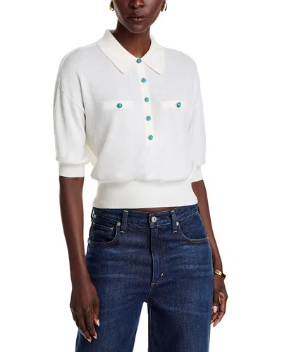 L Agence L'agence Masaki Collared Sweater In White