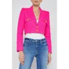 L Agence L'agence Maura Cropped Jacket In Pink Glo