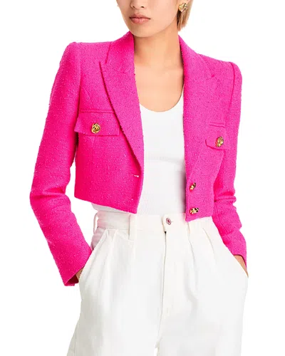 L Agence L'agence Maura Cropped Jacket In Pink Glo