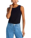 L Agence L'agence Mikaela Cotton Tank Top In Black