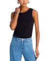 L Agence Mikaela Cotton Tank In Black