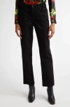 L Agence L'agence Milana Stovepipe Ankle Straight Leg Jeans In Noir