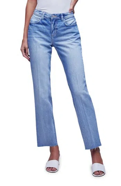 L Agence L'agence Milana Stovepipe Raw Jeans In Clemente