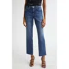 L Agence Raw Hem Straight Leg Jeans