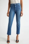 L Agence Kendra Cropped Distressed High-rise Flared Jeans In Stockton