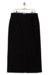 L'agence Miriam Denim Maxi Skirt In Black