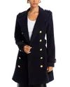 L'agence Nalini Long Wool-blend Military Coat In Black
