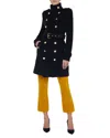 L'agence Nalini Long Wool-blend Military Coat In Black