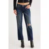 L Agence L'agence Nevia Low Rise Slouch Straight Leg Jeans In Blue