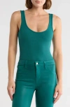 L Agence Nica Scoopneck Bodysuit In Blue