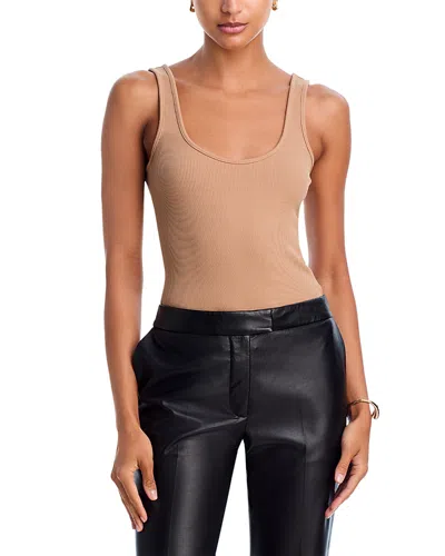 L Agence L'agence Nica Tank Top Bodysuit In Brown