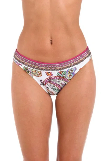 L Agence L'agence Nicole Bright Paisley Bikini Bottoms In Multi