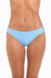 L Agence L'agence Nicole Shimmer Classic Bikini Bottom In Sky