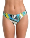 L Agence L'agence Nicole Belt Print Classic Bikini Bottoms In Multi
